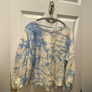 Rachel Comey Large L blue and white tie dye sweatshirt